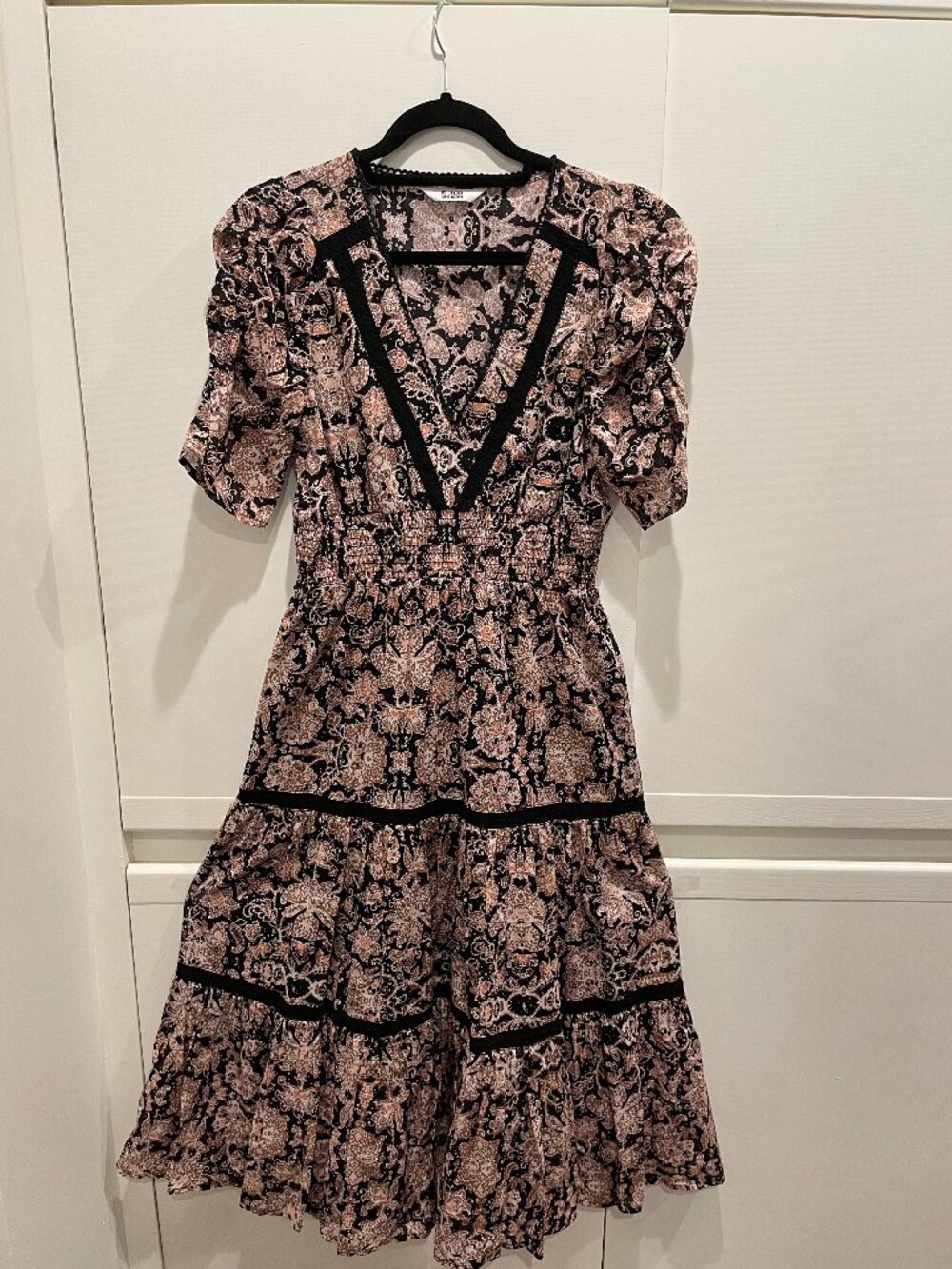 BB Dakota by Steve Madden Floral Tiered Midi Dress Size S